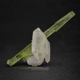 Green Tourmaline Crystal with Quartz
